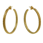 Demeter Large Hoop Earrings Gold by Cara Tonkin