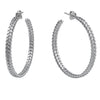 Demeter Large Hoop Earrings Silver by Cara Tonkin
