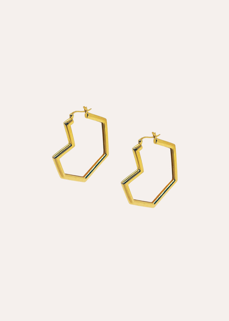 DARYL LARGE HOOPS 18ct Gold Plated