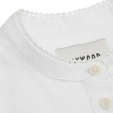 Joni Puff Sleeve Blouse in White Cotton Bamboo