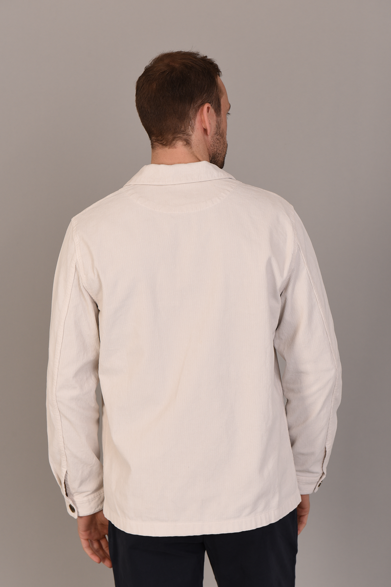 Cord Field Jacket in Ecru