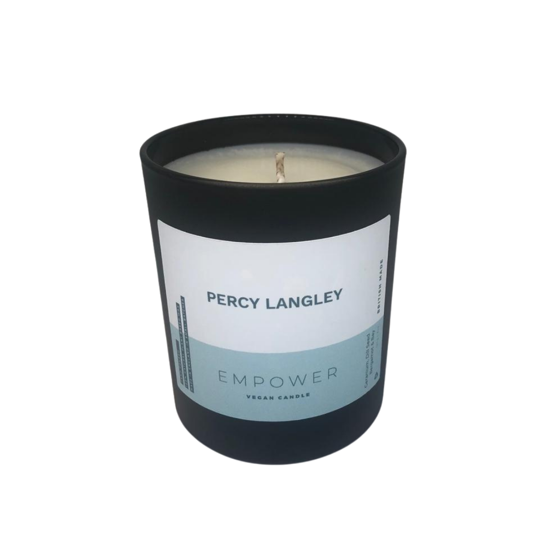 Our Empower Candle is handmade in the UK in small batches from 100% natural ingredients. Made using our aromatherapy blend of Empowering essential oils and 100% natural wax. Empower is an uplifting and invigorating blend of Geranium, Dill Seed, Bay and Bergamot 100% Essential Oils.