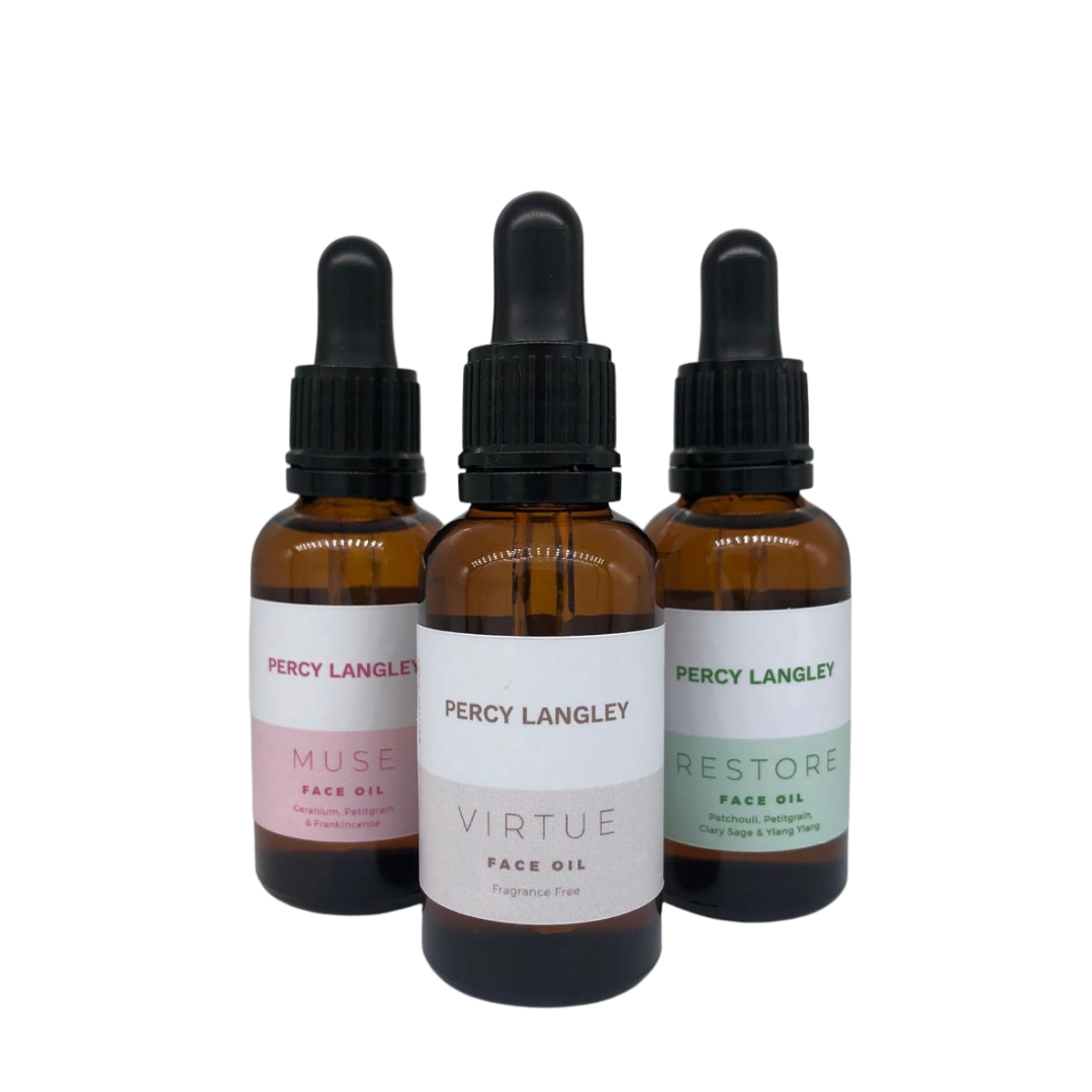 Our Virtue Face Oil is handmade in the UK in small batches from 100% natural ingredients and is fragrance free. Designed as safe for use whilst pregnant or for anyone who may suffer from allergic reactions, the ultra rich oil is an easily absorbed skin rejuvenation treatment. Designed to be used as a facial cleansing oil or light moisturiser morning or night. 