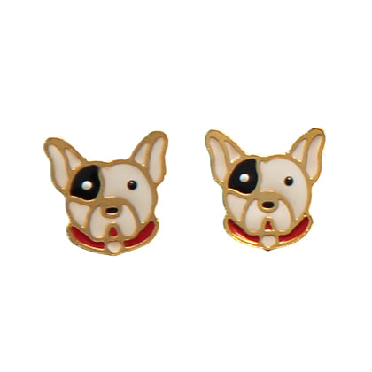 Frankie French Bulldog Enamel Earrings by Acorn & Will