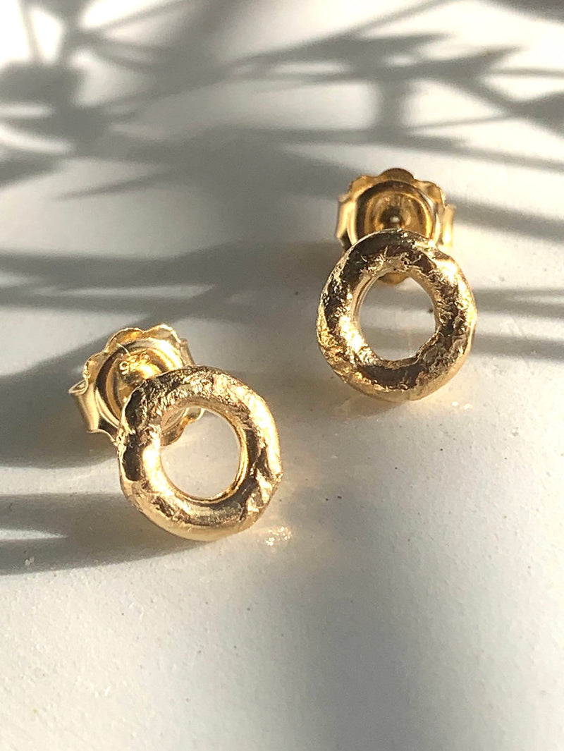 Gaia Studs Made From Fairmined Gold Vermeil