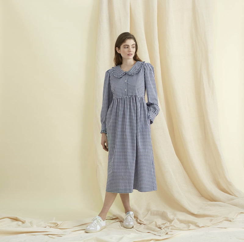Gingham Market Dress by Justine Tabak
