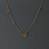Haul Amulet Pendant made out of fairmined gold vermeil by April March Jewellery, sold by Percy Langley
