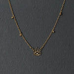 Haul Amulet Pendant made out of fairmined gold vermeil by April March Jewellery, sold by Percy Langley