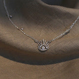 Haul Amulet Pendant made out of recycled silver by April March Jewellery, sold by Percy Langley 