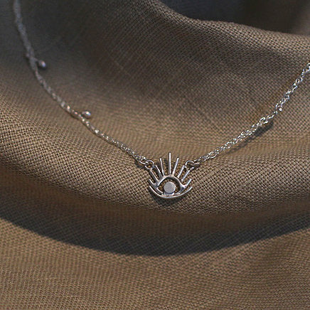 Haul Amulet Pendant made out of recycled silver by April March Jewellery, sold by Percy Langley 