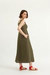 Holland Park Dress in Khaki by Justine Tabak