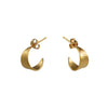 Small yet striking these Icarus Small Hoop Earrings are a contemporary take on the traditional hoop earring, made from textured sterling silver finished in gold vermeil these measure 6mm x 15mm.