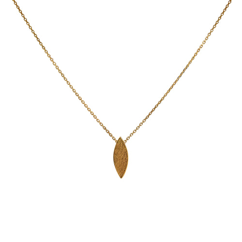 The Icarus Pendant Necklace by Cara Tonkin is a subtle yet striking wear everywhere piece of jewellery.  It is handmade in Brighton by the designer and is made from sterling silver finished with gold vermeil.  Dimensions: The Icarus Pendant measures 6mm x 15mm on a 40cm/16” chain.