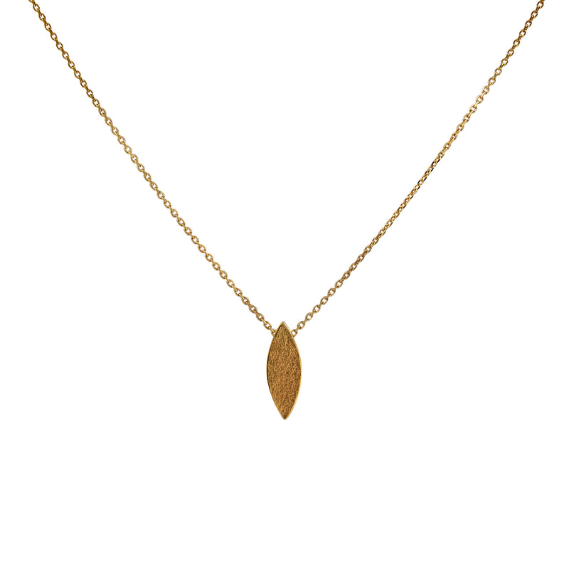 The Icarus Pendant Necklace by Cara Tonkin is a subtle yet striking wear everywhere piece of jewellery.  It is handmade in Brighton by the designer and is made from sterling silver finished with gold vermeil.  Dimensions: The Icarus Pendant measures 6mm x 15mm on a 40cm/16” chain.