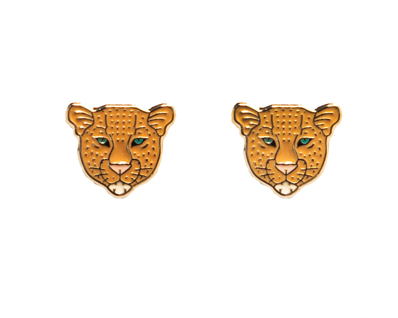 Leopard Enamel Earrings by Acorn & Will