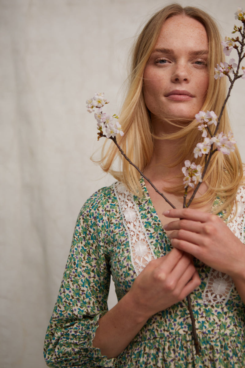 Leafy London Fields Dress by Justine Tabak