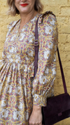 Luella Autumn Leaves Vee Neck Dress by Minkie Studio for Percy Langley