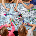 World Map Tablecloth – Colour & Learn by eatsleepdoodle