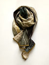 Moorland Abstract Art Print Long Silk Wrap by RubyKite