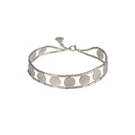Paillette Disc and Bead Bracelet Silver by Cara Tonkin