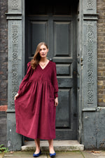 Tilda Burgundy Cord Dress by Minkie Studio