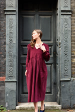 Tilda Burgundy Cord Dress by Minkie Studio