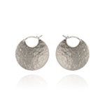 Paillette Disc Earrings Silver