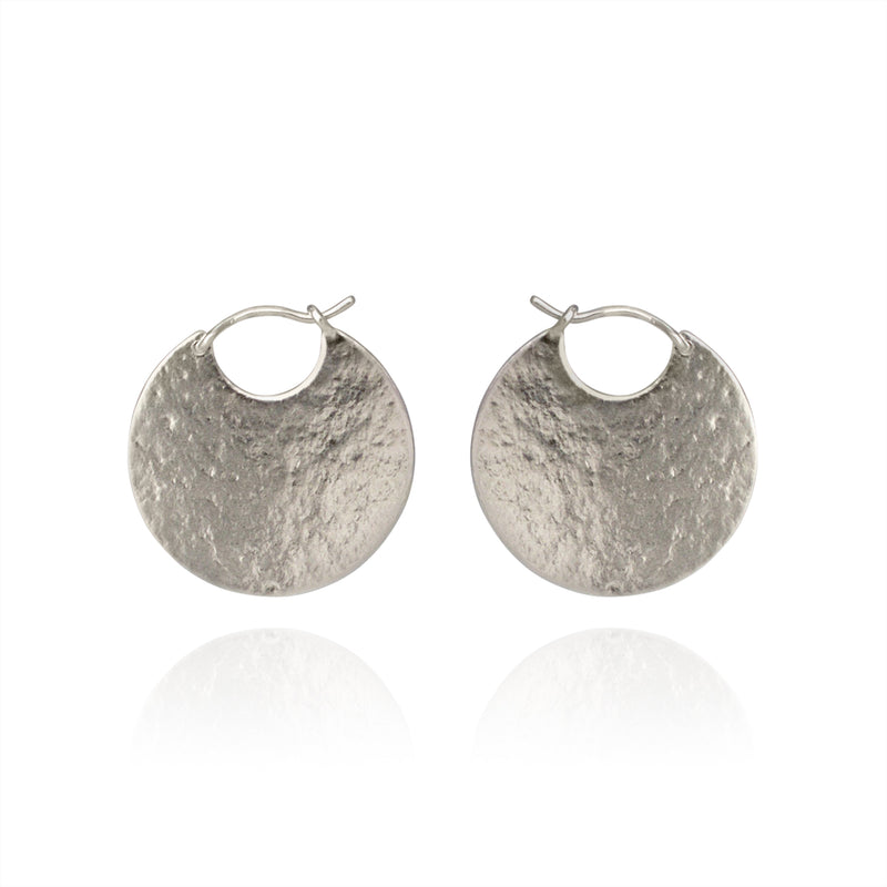 Paillette Disc Earrings Silver