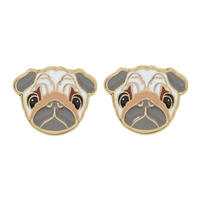 Pug Enamel Earrings by Acorn & Will