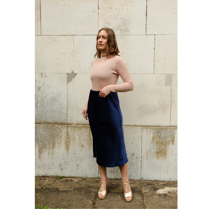 Navy slip deals skirt