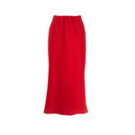 The Ridley red satin slip skirt is an elegant bias cut midi length skirt in satin.   With a hidden elastic inside the waist band the skirt is easy to pull on, comfortable to wear and will become a well loved wardrobe staple, adored for the incredibly flattering fit. 
