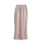 The Ridley oyster satin slip skirt is an elegant bias cut midi length skirt in satin.   With a hidden elastic inside the waist band the skirt is easy to pull on, comfortable to wear and will become a well loved wardrobe staple, adored for the incredibly flattering fit. 