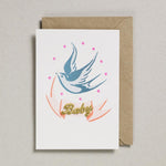 A subtly stylish and characterful range of cards, perfect for welcoming new people into the world, by Percy Langley