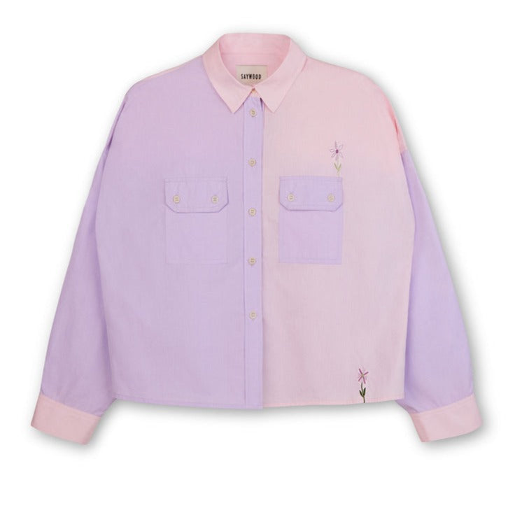 Jules Utility Shirt in Pink/ Lilac