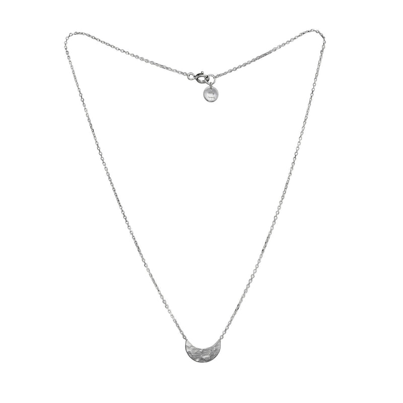 Selene Crescent Pendant Silver Necklace