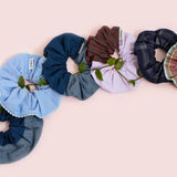 Giant Patchwork Scrunchie, Zero Waste, Japanese Denim