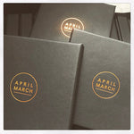 Textured shape earrings with a rhombus tag made out of recycled silver by April March Jewellery, sold by Percy Langley