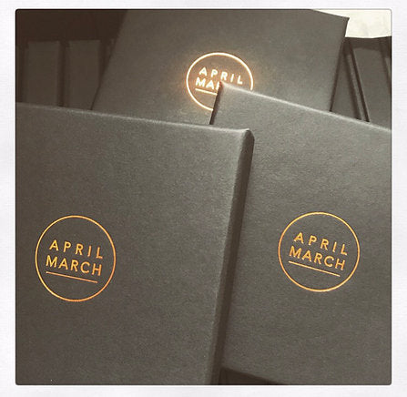 Textured shape earrings with a rhombus tag made out of recycled silver by April March Jewellery, sold by Percy Langley