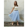 Ambrey Pale Blue Tulle Skirt by Percy Langley