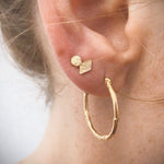 Textured Shape Studs Made From Fairmined Gold Vermeil