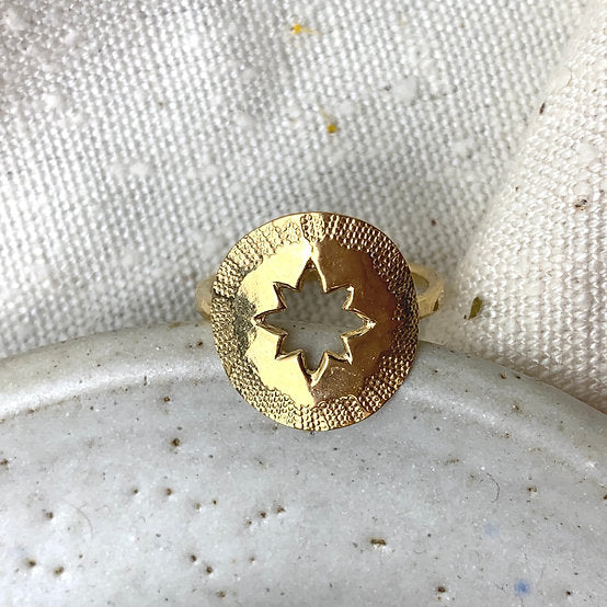 Star Amulet Ring Made From Fairmined Gold Vermeil