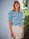 Emily Floral Top in Jade by Dilli Grey