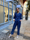 Harper Lyocell Denim Ruffle Jumpsuit by Dilli Grey