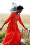 Petticoat Lane Dress in Orange by Justine Tabak