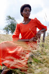 Petticoat Lane Dress in Orange by Justine Tabak
