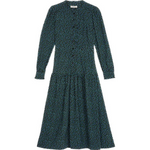Mini Bud Drop Waist Ruffle Midi Dress by Albaray