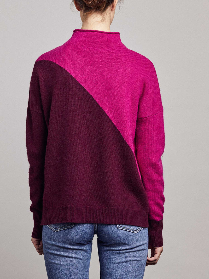 Chloe Jumper in Merlot/Dark Pink by LAM