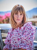 Emily Floral Top in Rani Pink by Dilli Grey