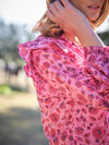 Bianca Ruffle Top in Rani Pink by Dilli Grey