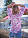 Emily Floral Top in Rani Pink by Dilli Grey